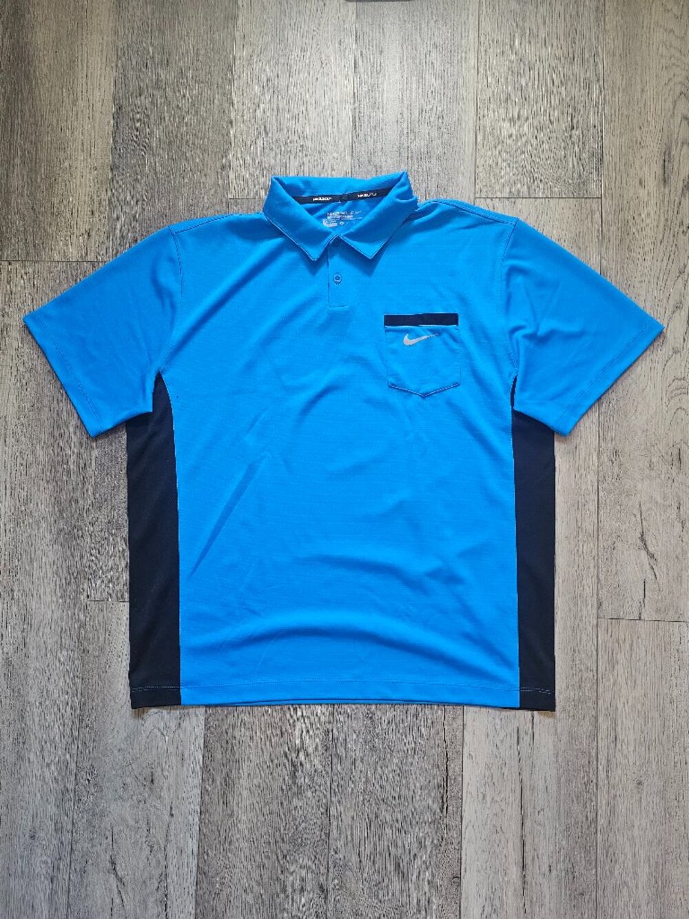 Nike Golf Tour Performance Dri-Fit Blue & Black Polo Men´s Size XL